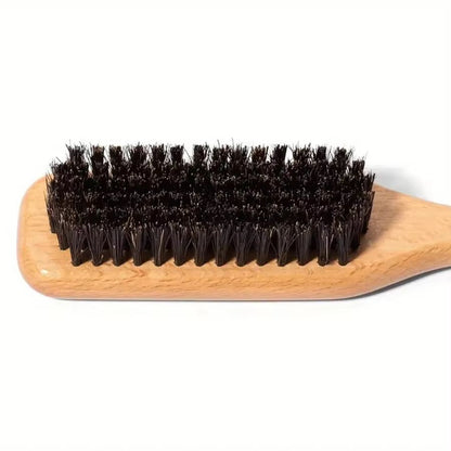 Boar Bristle Slick Back Hair Brush  Sleek Ponytail  Bun Styling Tool For Smoothing Baby Hairs Flyaw 3