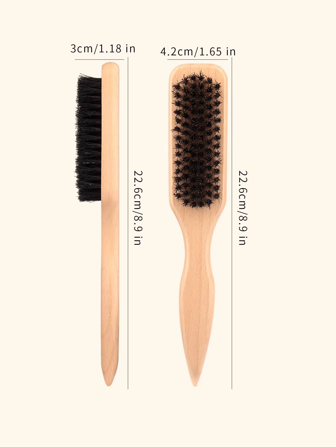 Boar Bristle Slick Back Hair Brush  Sleek Ponytail  Bun Styling Tool For Smoothing Baby Hairs Flyaw 4