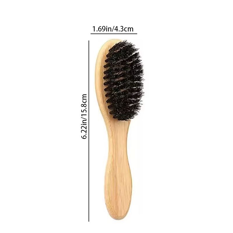 Boar Bristle Slick Back Hair Brush  Sleek Ponytail  Bun Styling Tool For Smoothing Baby Hairs Flyaw 7