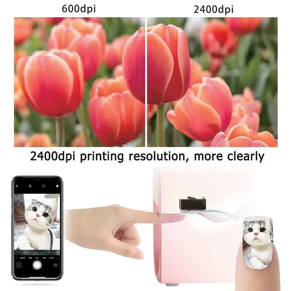 Smart Nail Printer With 3D Wireless Nail Art And Ink Cartridge 4