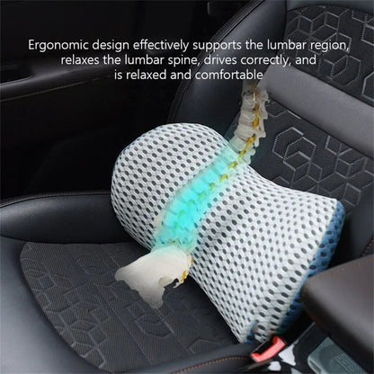 Breathable Memory Foam Lumbar Support Pillow For Car Seat And Bed Comfort 2