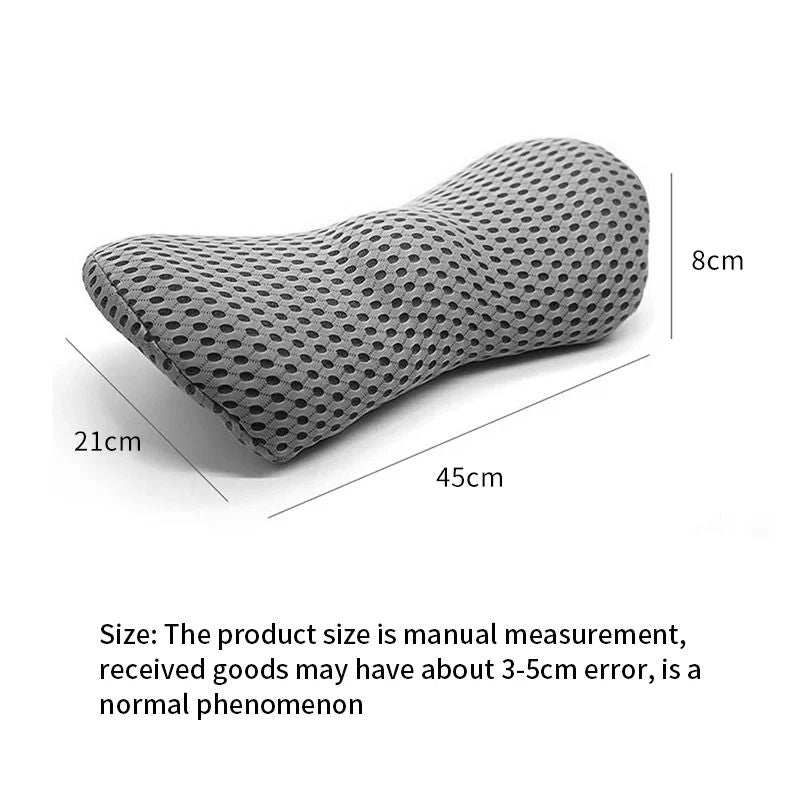 Breathable Memory Foam Lumbar Support Pillow For Car Seat And Bed Comfort 3