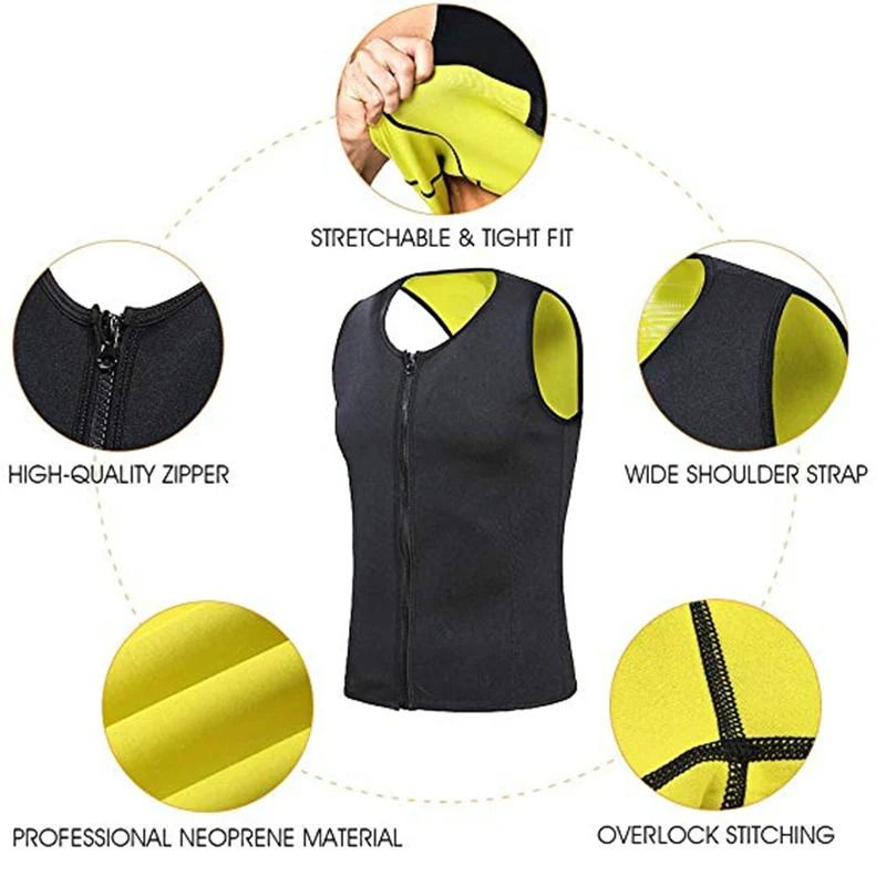 Mens Sauna Waist Trainer Slimming Tank Top With Sweat Compression For Workout  Fat Burn 4