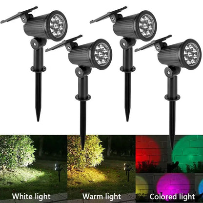 9 LED Waterproof Solar Spotlight for Outdoor Garden, Lawn, and Landscape Pathway Lighting