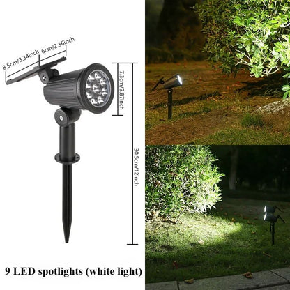 9 LED Waterproof Solar Spotlight For Outdoor Garden Lawn And Landscape Pathway Lighting 6