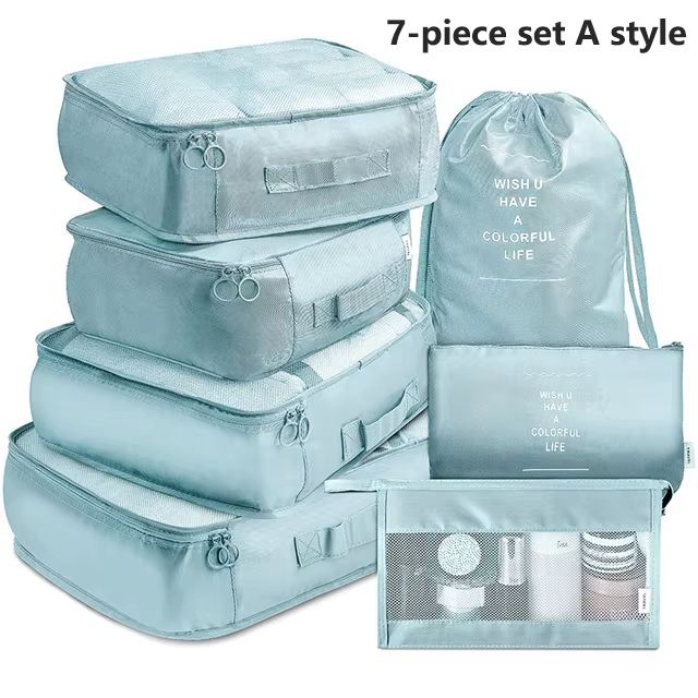 7 Piece Travel Packing Cubes Set Organizer And Compression Bags 11