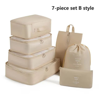 7 Piece Travel Packing Cubes Set Organizer And Compression Bags 14