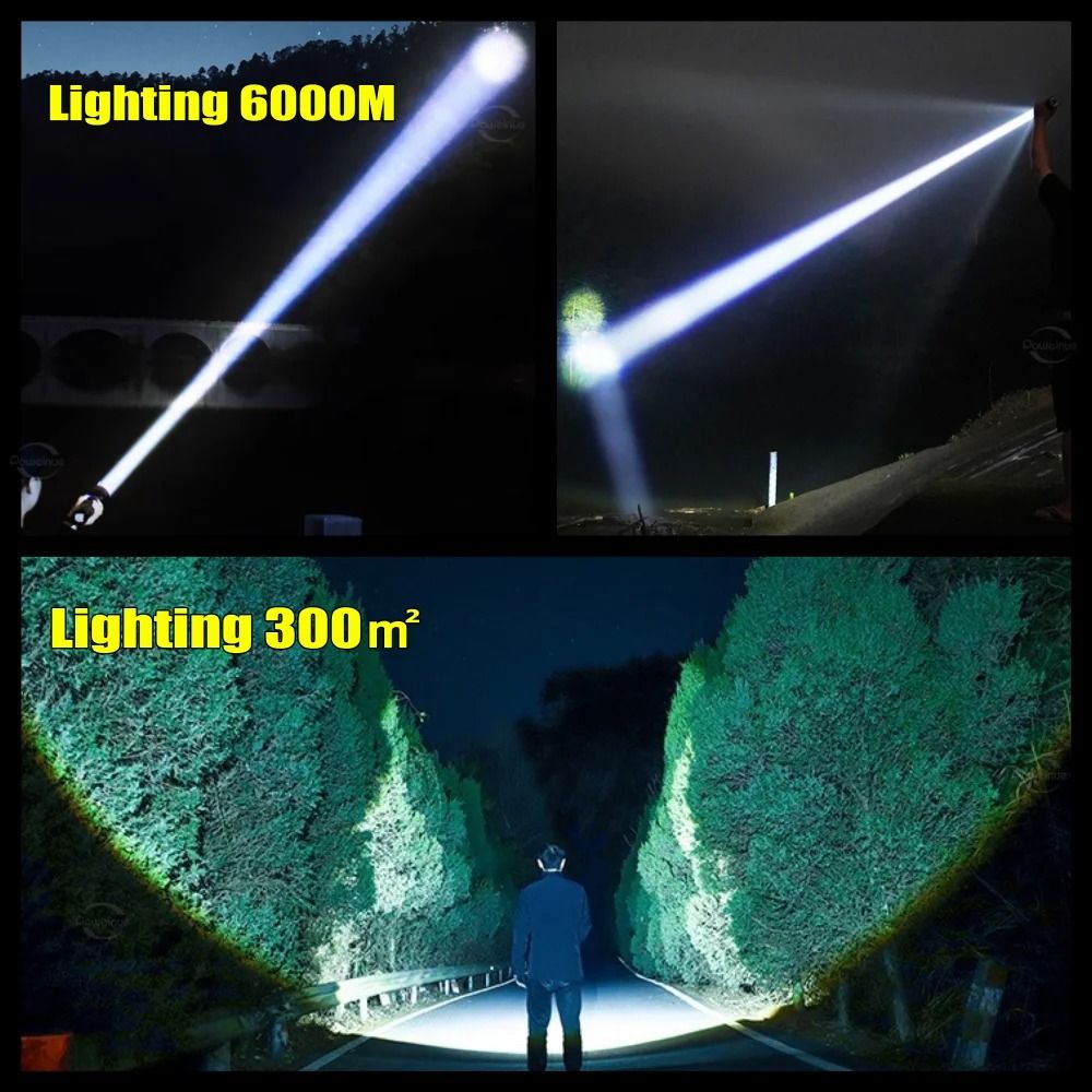Rechargeable Long Range LED Flashlight With Type C Charging And Tactical Zoom For Outdoor Use 2