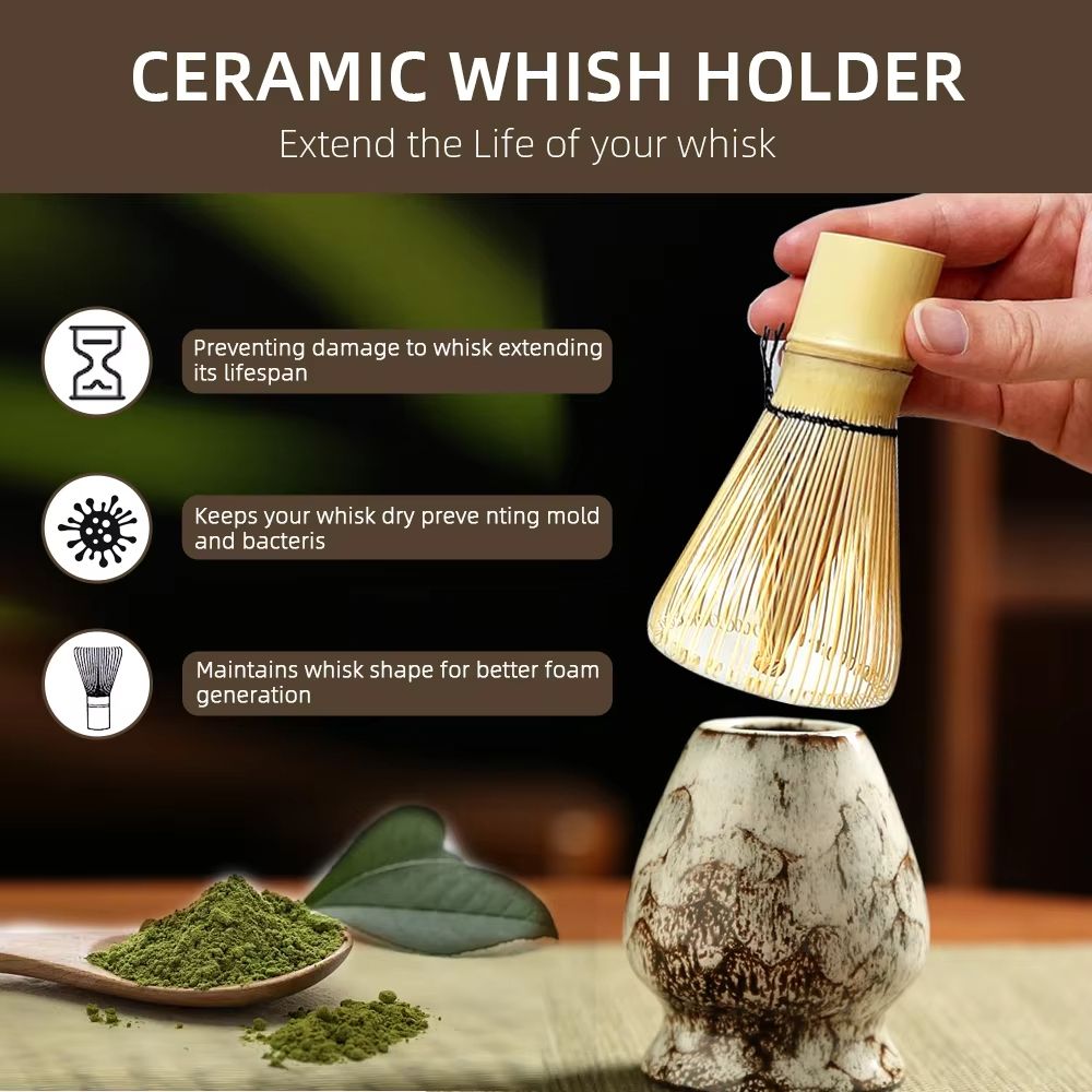 6 Piece Japanese Matcha Tea Set With Bamboo Whisk Bowl  Accessories 2