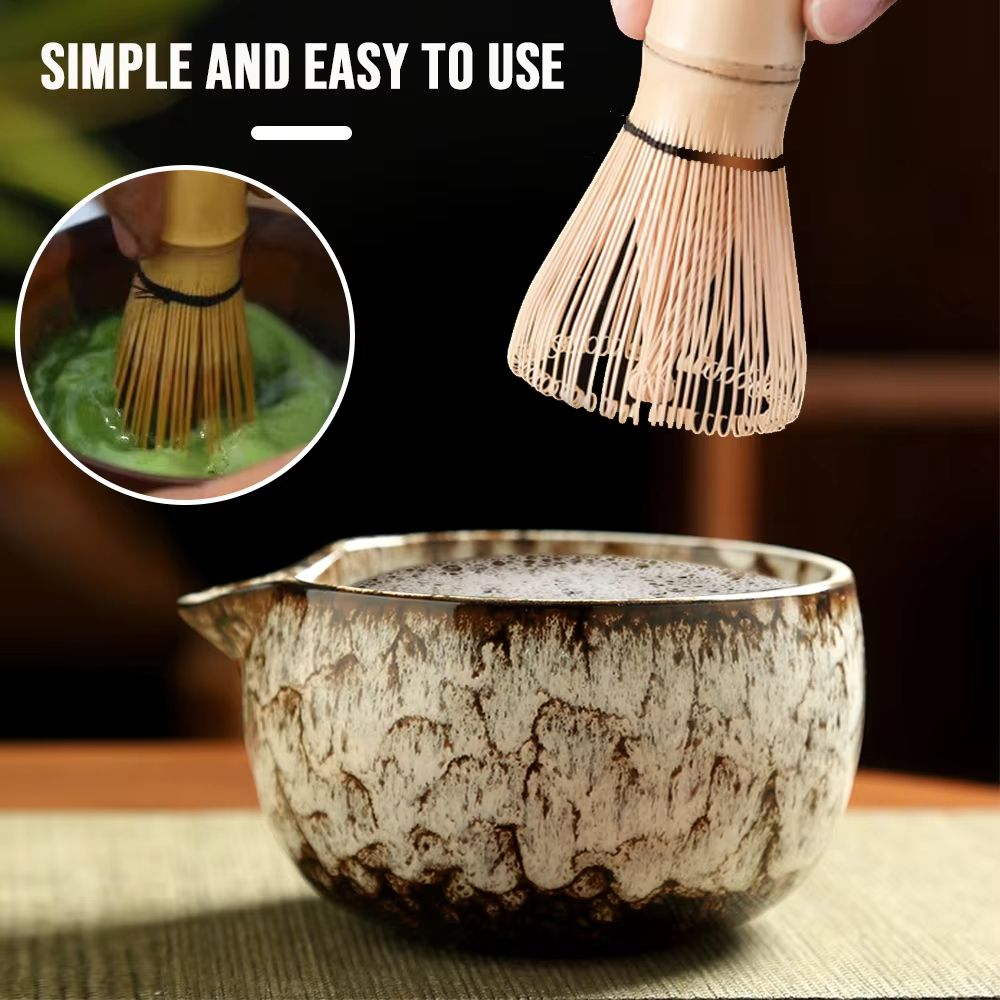 6 Piece Japanese Matcha Tea Set With Bamboo Whisk Bowl  Accessories 4