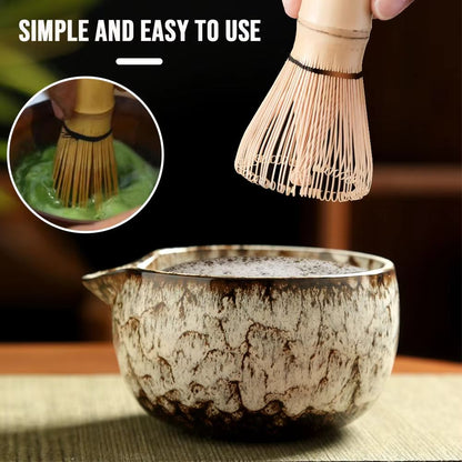 6 Piece Japanese Matcha Tea Set With Bamboo Whisk Bowl  Accessories 4