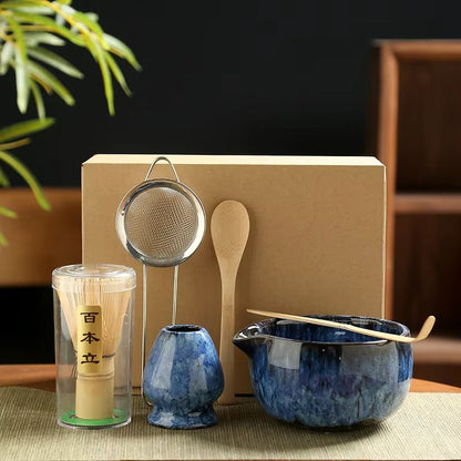 6 Piece Japanese Matcha Tea Set With Bamboo Whisk Bowl  Accessories 9