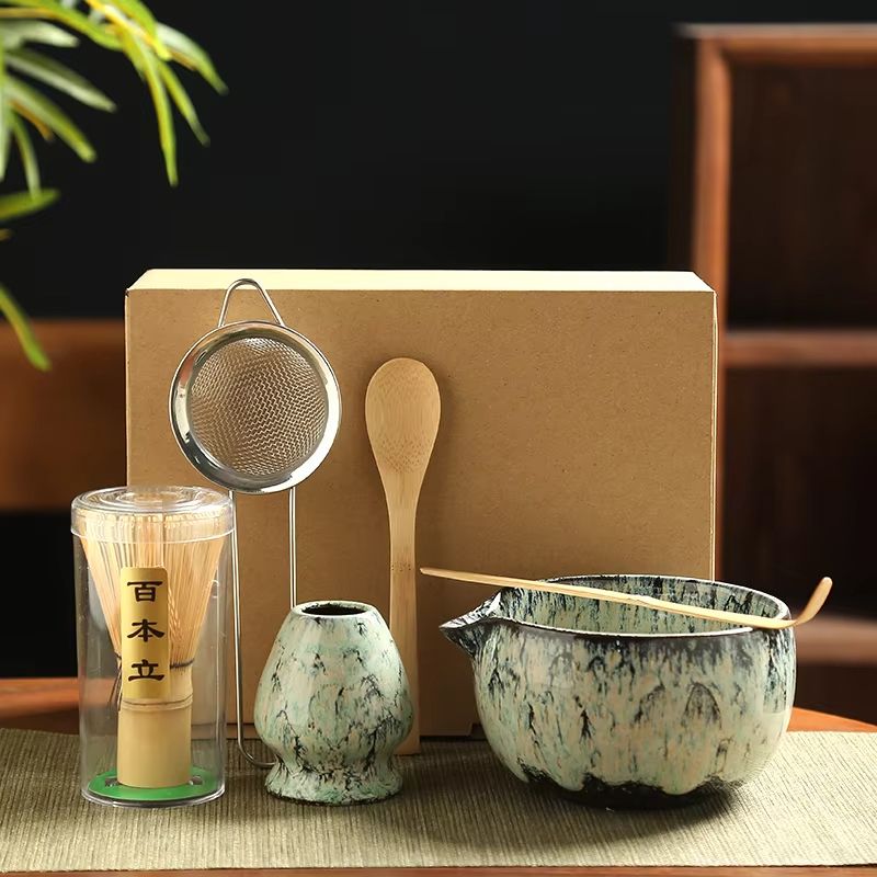 6 Piece Japanese Matcha Tea Set With Bamboo Whisk Bowl  Accessories 8