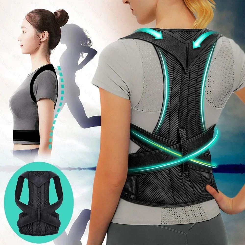 Adjustable Breathable Posture Corrector with Universal Fit for Back Support and Pain Relief