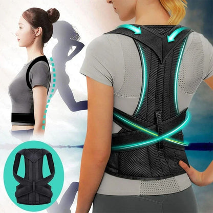 Adjustable Breathable Posture Corrector with Universal Fit for Back Support and Pain Relief