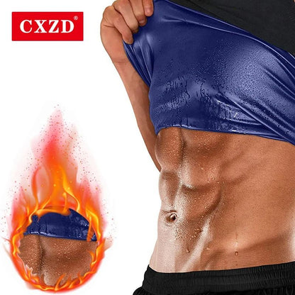 Mens Neoprene Sauna Sweat Vest with Waist Trainer and Slimming Compression Support