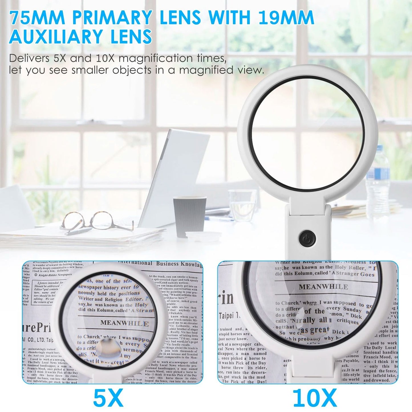 LED Magnifying Glass With Stand And USB Power For Crafting And Watch Repair 5