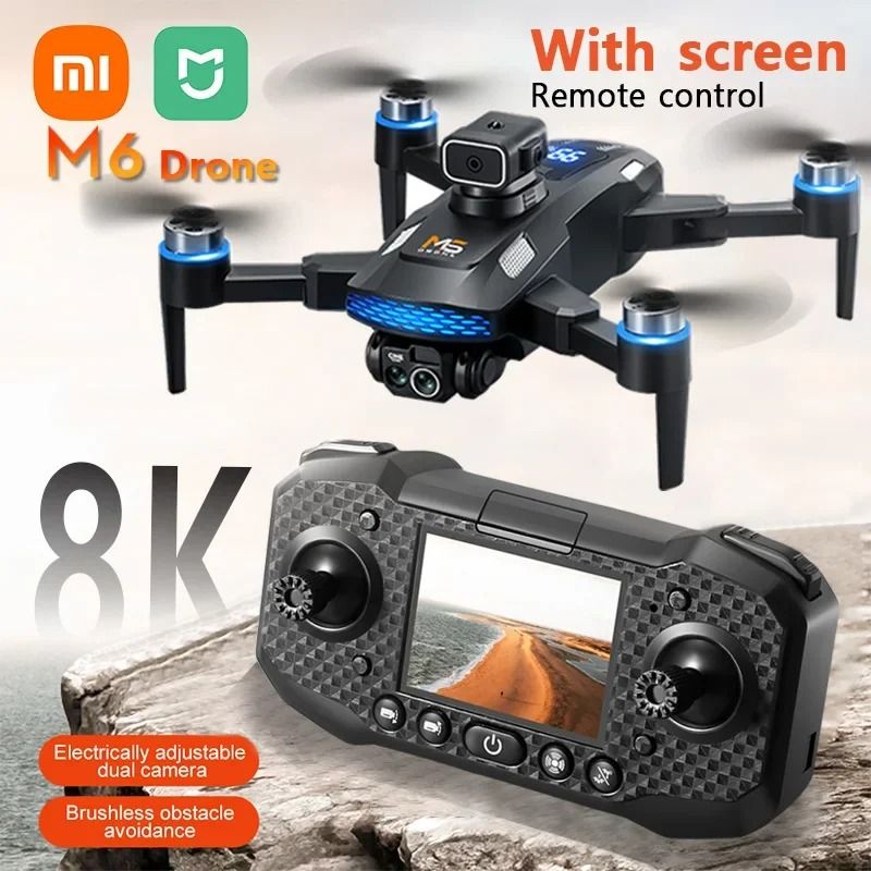 Xiaomi M6 8K Camera Drone with 5G FPV Video and Screen Remote Control Quadcopter for Aerial Photography