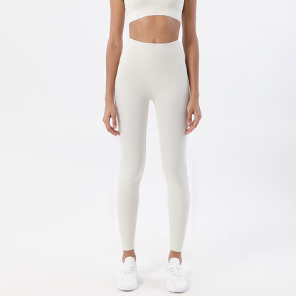 High Waist Nylon Yoga Pants Gym Leggings For Women Girls Soft Elastic Tights Breathable No T Line F 1
