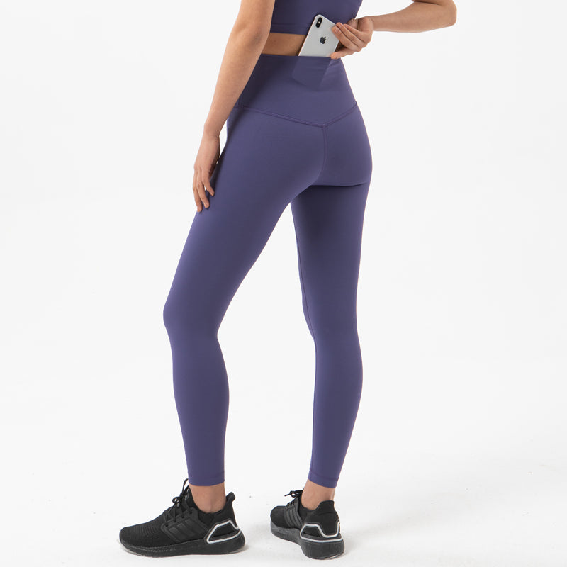 High Waist Nylon Yoga Pants Gym Leggings For Women Girls Soft Elastic Tights Breathable No T Line F 2