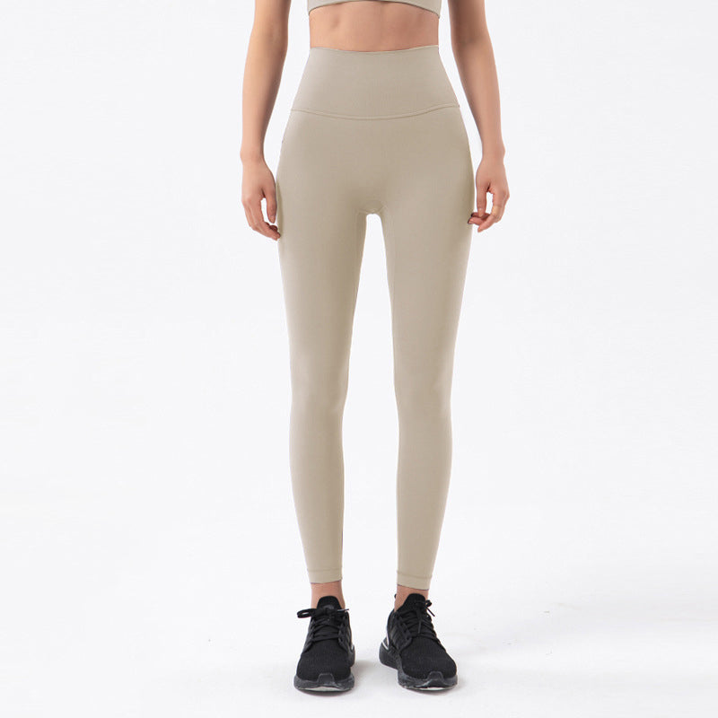 High Waist Nylon Yoga Pants Gym Leggings For Women Girls Soft Elastic Tights Breathable No T Line F 5
