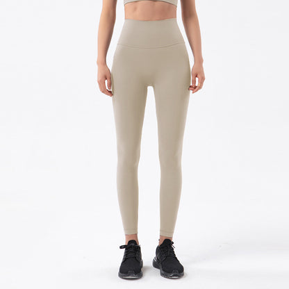 High Waist Nylon Yoga Pants Gym Leggings For Women Girls Soft Elastic Tights Breathable No T Line F 5