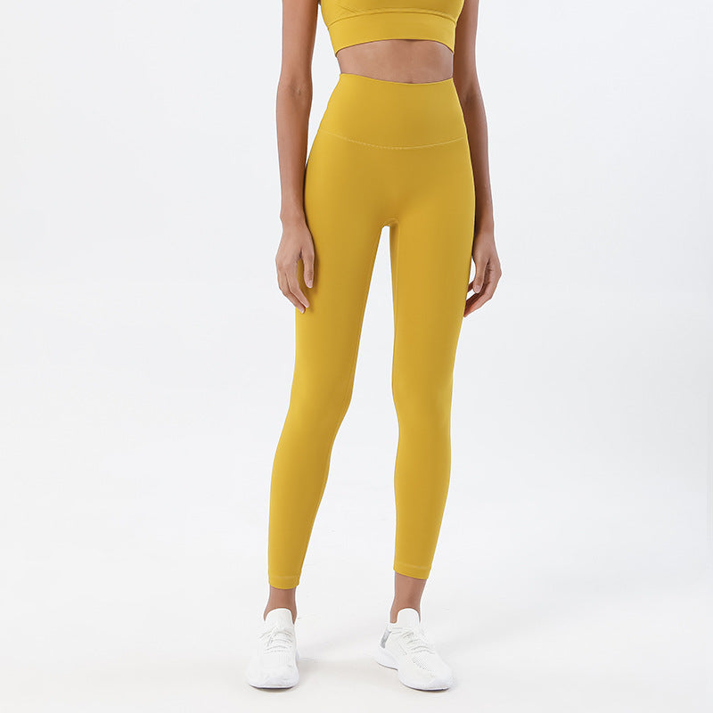 High Waist Nylon Yoga Pants Gym Leggings For Women Girls Soft Elastic Tights Breathable No T Line F 6
