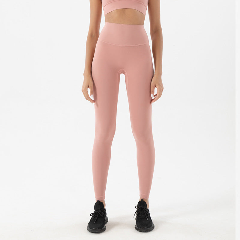 High Waist Nylon Yoga Pants Gym Leggings For Women Girls Soft Elastic Tights Breathable No T Line F 7