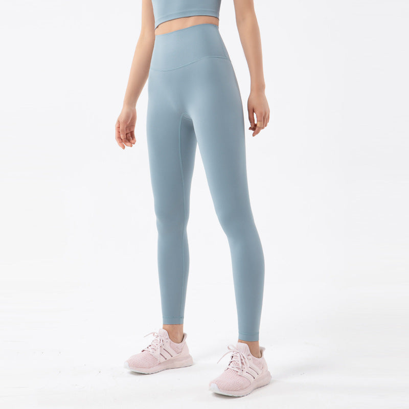 High Waist Nylon Yoga Pants Gym Leggings For Women Girls Soft Elastic Tights Breathable No T Line F 10