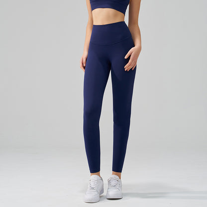 High Waist Nylon Yoga Pants Gym Leggings For Women Girls Soft Elastic Tights Breathable No T Line F 11