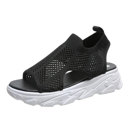 Womens Mesh Hollow Platform Sandals For Summer Comfort 4