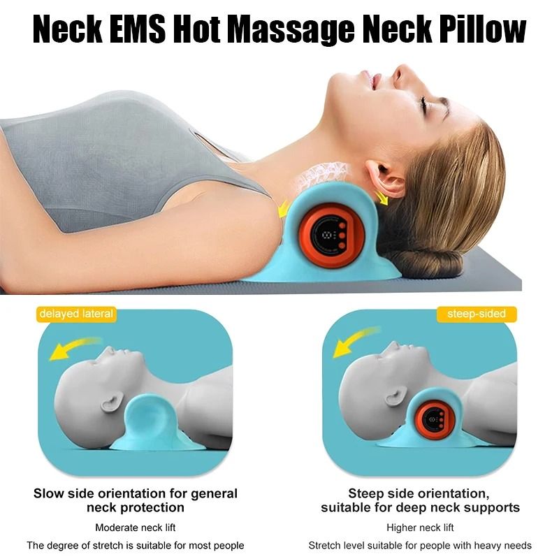 Electric Cervical Neck Massager With Heating And Traction Support 1