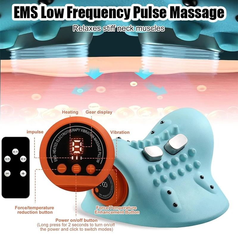 Electric Cervical Neck Massager With Heating And Traction Support 3