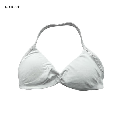 Strappy Backless Yoga Sports Bra for Women, Halter Workout Gym Bra with Removable Cups, Comfortable Activewear Gym Top