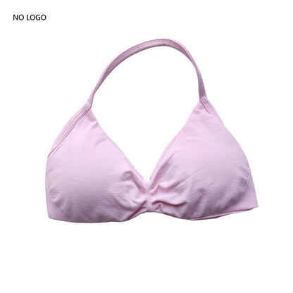Strappy Backless Yoga Sports Bra for Women, Halter Workout Gym Bra with Removable Cups, Comfortable Activewear Gym Top