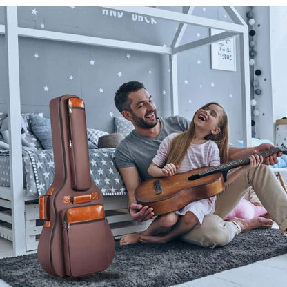 Waterproof Acoustic Guitar Bag 41 Inch With Padded Double Straps 5