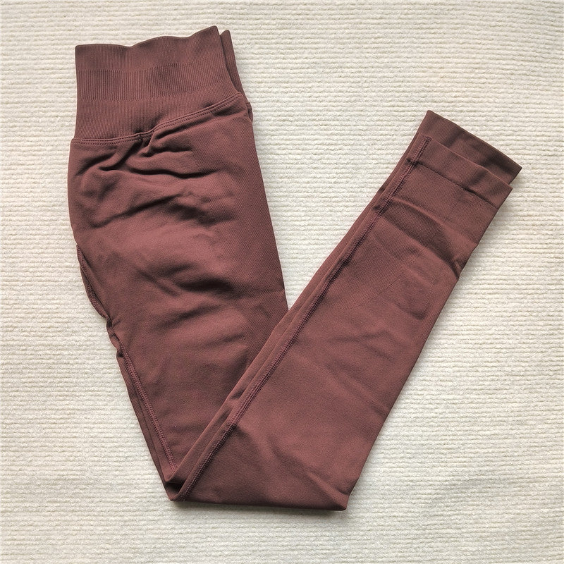 High Elastic Seamless Sporty Yoga Leggings, Butt Lifting, Tummy Control, Squat Proof Fitness Workout Tights