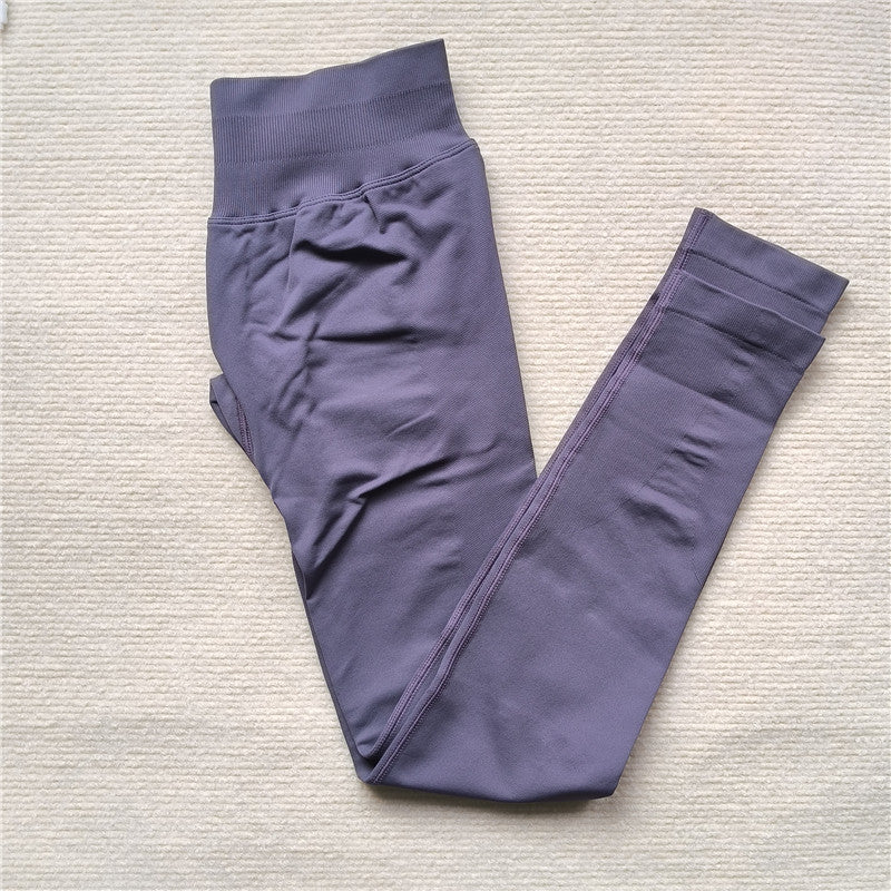 High Elastic Seamless Sporty Yoga Leggings, Butt Lifting, Tummy Control, Squat Proof Fitness Workout Tights