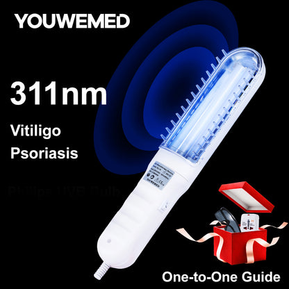 Ultraviolet Phototherapy Instrument use UVB Philips Lamp UV for Vitiligo, Psoriasis, White Spots Skin Disease
