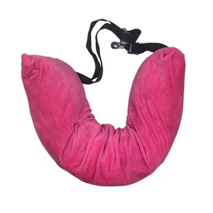 Portable Fillable Neck Pillow  Adjustable Flannel Travel Support 9