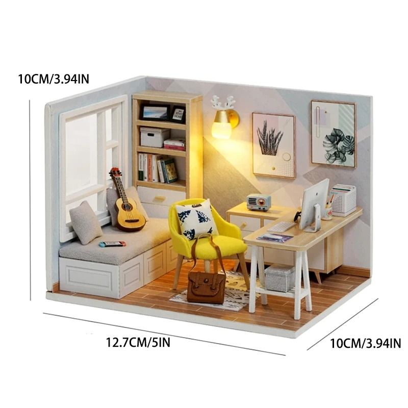 Mini Doll House Kit DIY Flower House 9