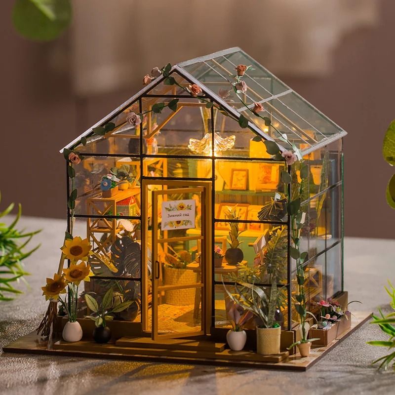 Mini Doll House Kit DIY Flower House 3