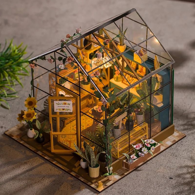 Mini Doll House Kit DIY Flower House 4