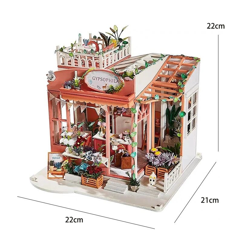 Mini Doll House Kit DIY Flower House 8