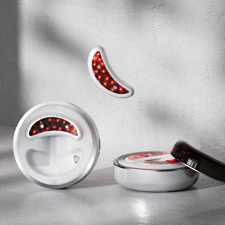 LED Red Light Eye Care Therapy EMS Massager, With Gel Patch For Treatment Under Eye Wrinkle, USB Rechargeable