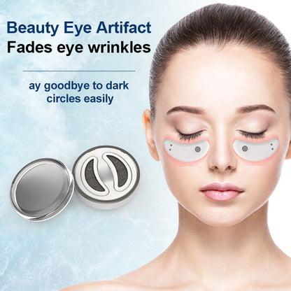 LED Red Light Eye Care Therapy EMS Massager With Gel Patch For Treatment Under Eye Wrinkle USB Rech