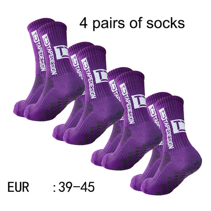 Non Slip TC Mid Tube Football Socks, Breathable Sports Training Socks for Soccer, Running, and Athletic Use
