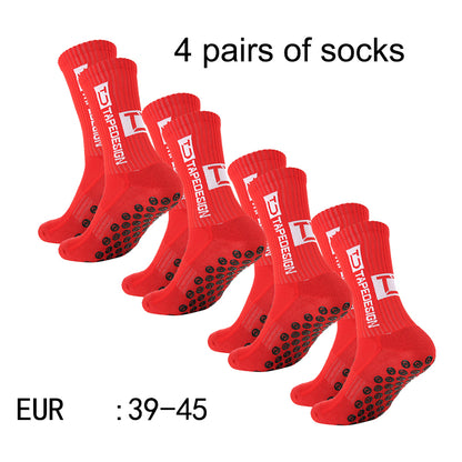 Non Slip TC Mid Tube Football Socks, Breathable Sports Training Socks for Soccer, Running, and Athletic Use