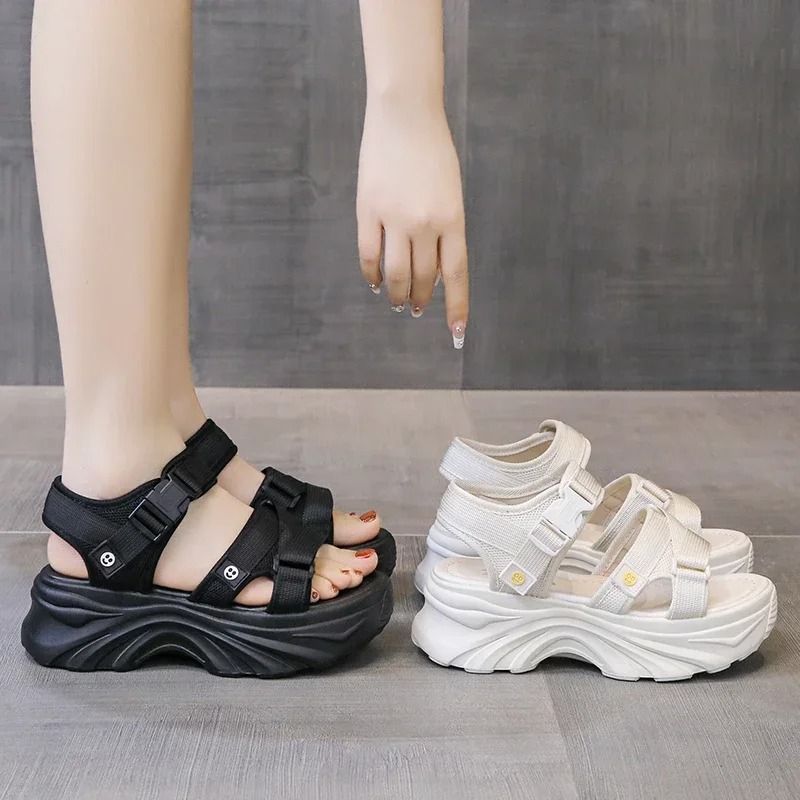Women's Thick-Soled Beach Sandals – Fashionable Breathable Summer Sneakers