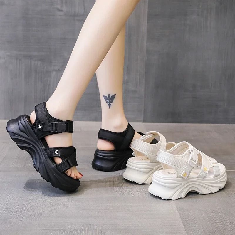 Womens ThickSoled Beach Sandals  Fashionable Breathable Summer Sneakers 2
